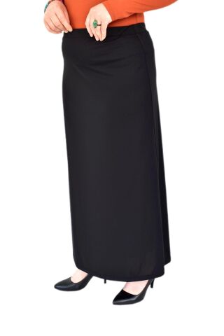 Kadın Uzun Lastikli Kalem Etek BGL-ST04727 SİYAH - 44