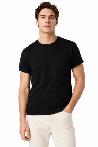 Erkek Sıfıryaka Regular Kalıp Tişört BGL-ST05573 SİYAH - 2XL