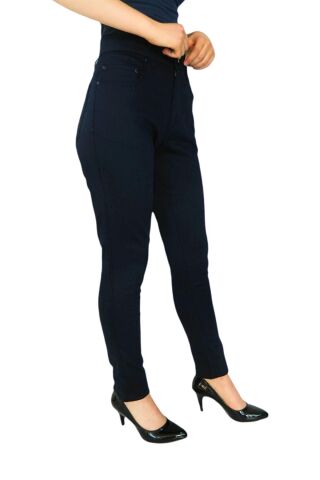 Kadın Kanvas Pantolon Yüksek Bel BGL-ST01558 LACİVERT - 48