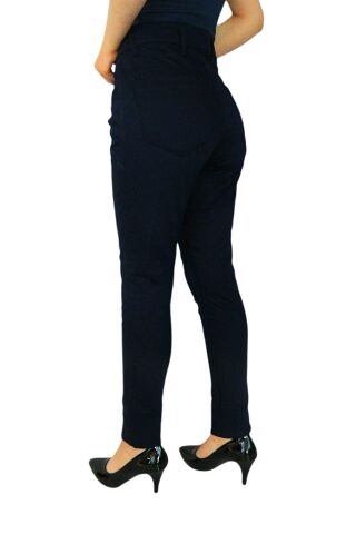 Kadın Kanvas Pantolon Yüksek Bel BGL-ST01558 LACİVERT - 48