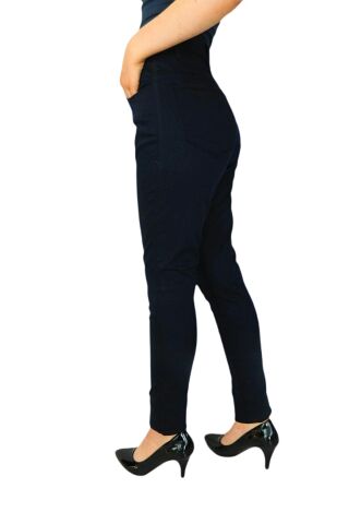 Kadın Kanvas Pantolon Yüksek Bel BGL-ST01558 LACİVERT - 48