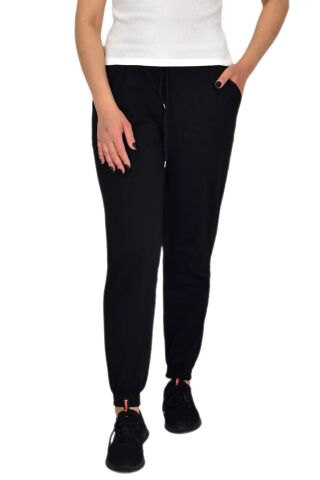 Kadın Siyah Paça Lastikli Eşofman Altı BGL-ST04628 SİYAH - XL