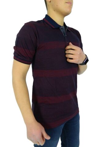 NAYKI ERKEK POLO YAKA RİNGEL JAKARLI T-SHİRT 19052 BGL-ST01043