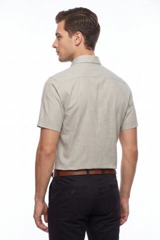Erkek Klasik Tek Cepli %100 Cotton Kısa Kol Gömlek BGL-ST05624