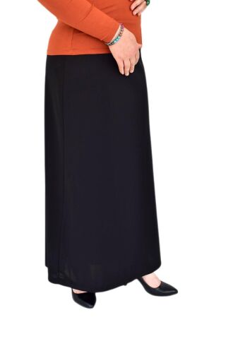 Kadın Uzun Lastikli Kalem Etek BGL-ST04727 SİYAH - 52