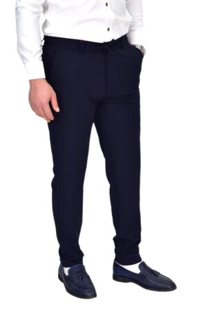 Erkek Beli Lastikli Jogger Pantolon Regular Fit BGL-ST04328 LACİVERT - 36