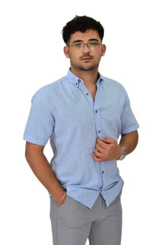 Erkek Pamuklu Yazlık Kısa Kol Gömlek 9664 BGL-ST04595