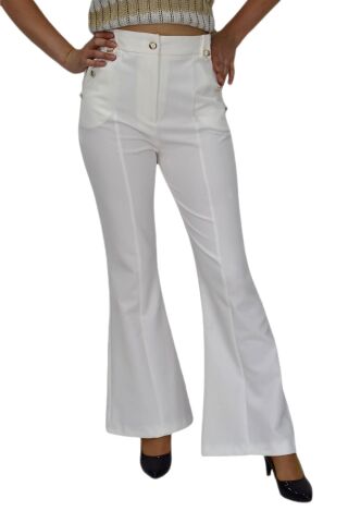 Kadın İspanyol Paça Pantolon BGL-ST03692 KREM - 38