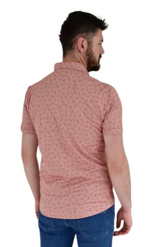 Erkek Dügmeli Polo Yaka Tişört R4270 BGL-ST02772 KİREMİT - M