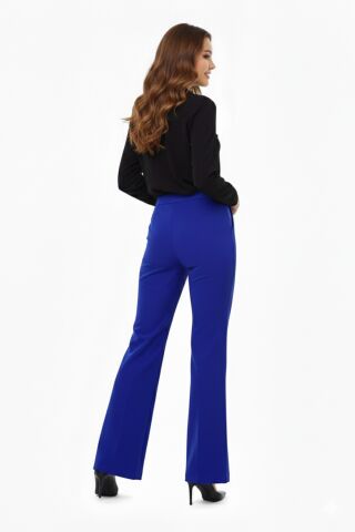 Kadın İspanyol Paça Pantolon BGL-ST03692 SAKS MAVİ - 38