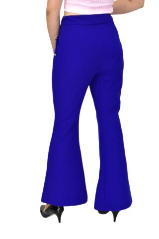 Kadın İspanyol Paça Pantolon BGL-ST03692 SAKS MAVİ - 40