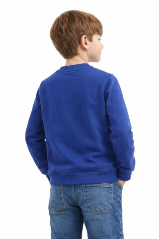 Erkek Çocuk Önü Baskılı Sweatshirt BGL-ST05238 İNDİGO - 8 YAŞ