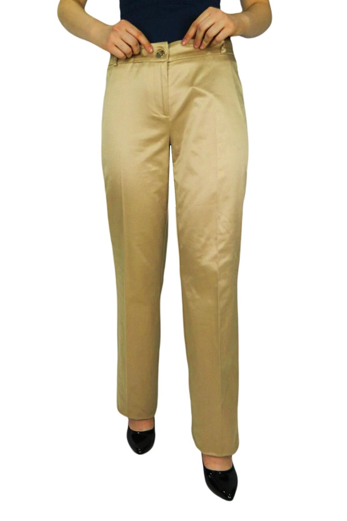 Kadın Kumaş Pantolon Düşük Bel BGL-ST01562 CAMEL - 38