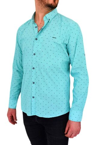 Erkek Puantiyeli Spor Gömlek DYM-9585