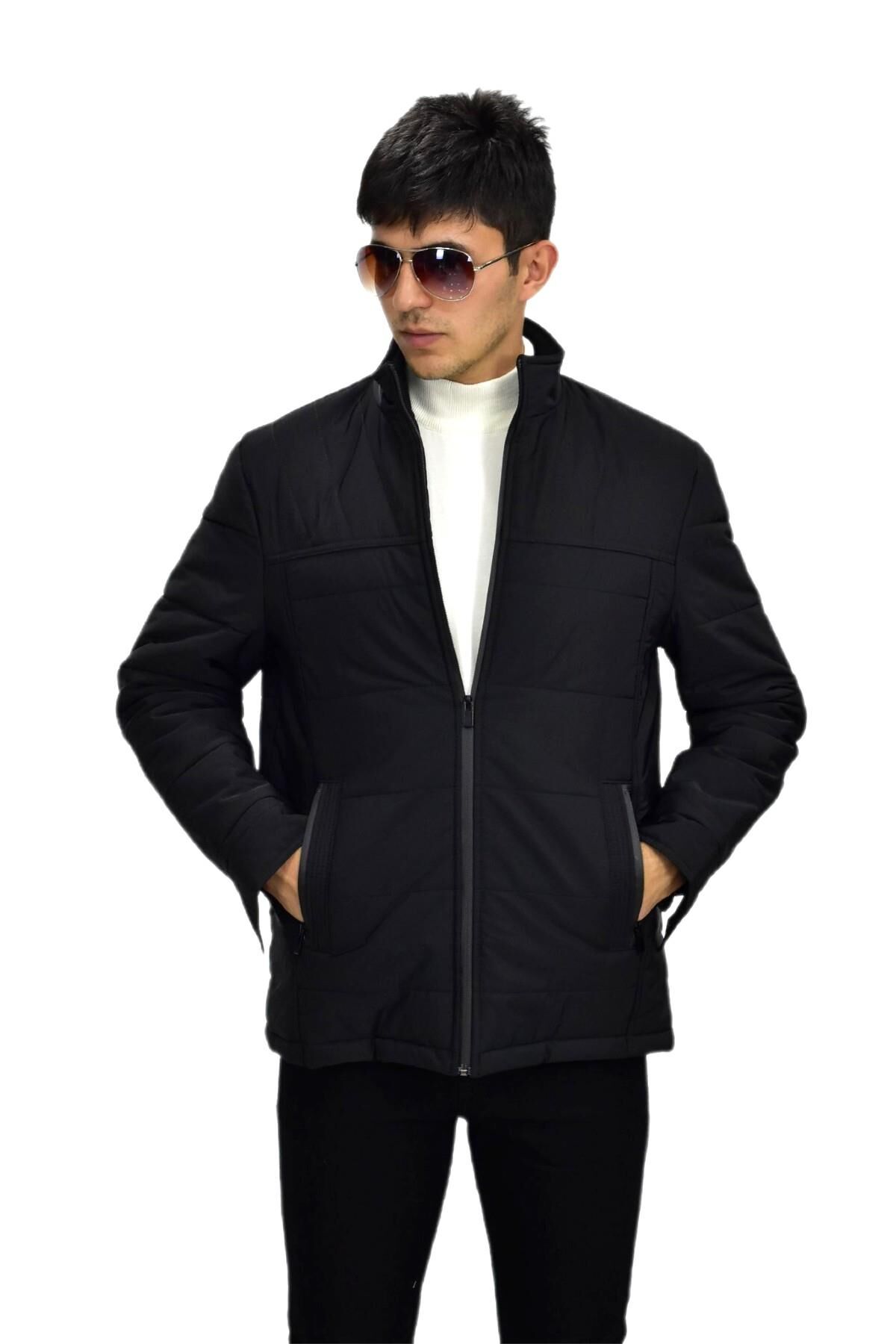 Erkek Spor Hakim Yaka Mont  M3098 BGL-ST03240 SİYAH - 3XL