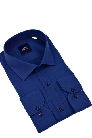 Erkek Klasik Petek Doku  Uzun Kol Gömlek 3718 BGL-ST04397