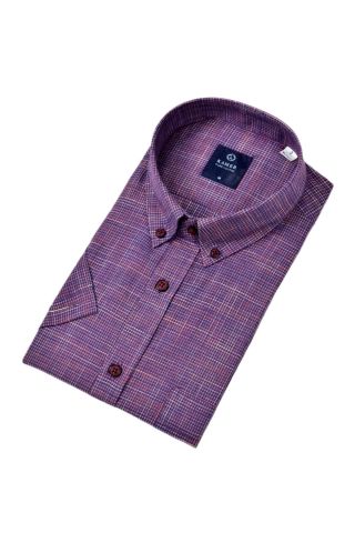 Erkek Klasik Piti Kare Kısa Kol Gömlek 9488 BGL-ST04570