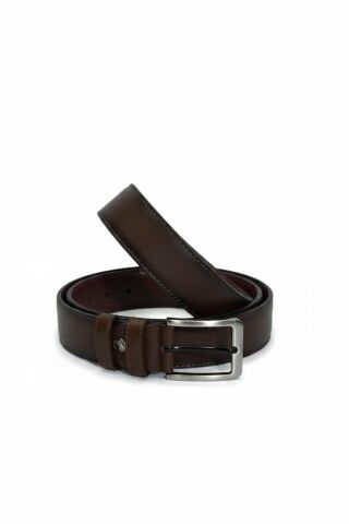 Erkek Suni Deri Kemer Kanvas Pantolon İçin BGL-ST05164 KAHVE - 110  CM