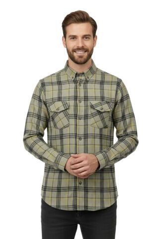 Erkek Kışlık Slim Fitt Uzun Kol Çift Cep Kapak Gömlek 2418 BGL-ST04799