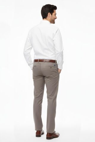 Erkek Regular Fit  Kumaş Pantolon Likra Kumaş BGL-ST05031 BEJ - 48