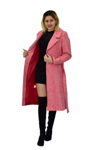 Kadın Pıtırcık Uzun Kaşe Kaban BGL-ST04121 NAR - 38