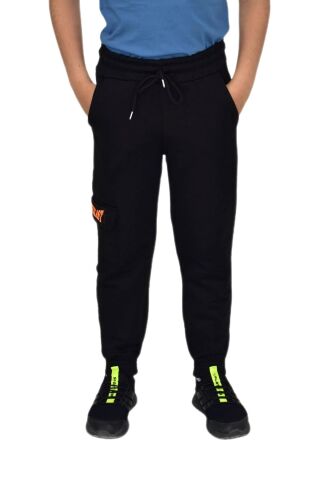 Erkek Çocuk Tek Kargo  Cepli Eşofman Altı  BGL-ST04630 SİYAH - 13 YAŞ