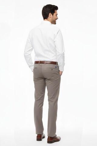 Erkek Regular Fit  Kumaş Pantolon Likra Kumaş BGL-ST05031 BEJ - 48