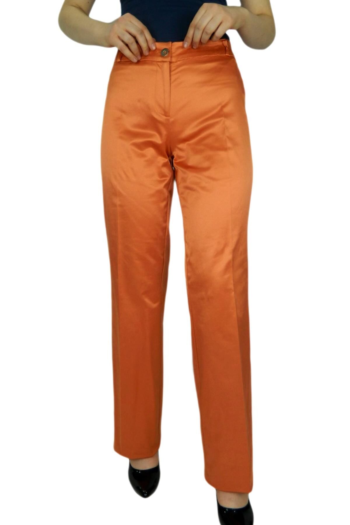 Kadın Kumaş Pantolon Düşük Bel BGL-ST01562 KİREMİT - 40