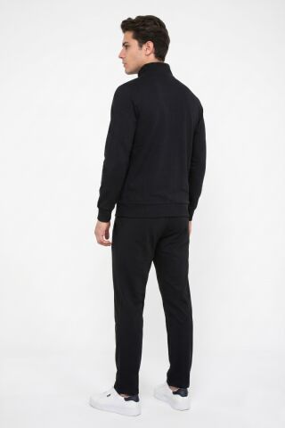 Erkek Fermuarlı Eşofman Takım Klasik Paça 3308 BGL-ST05516 SİYAH - XL