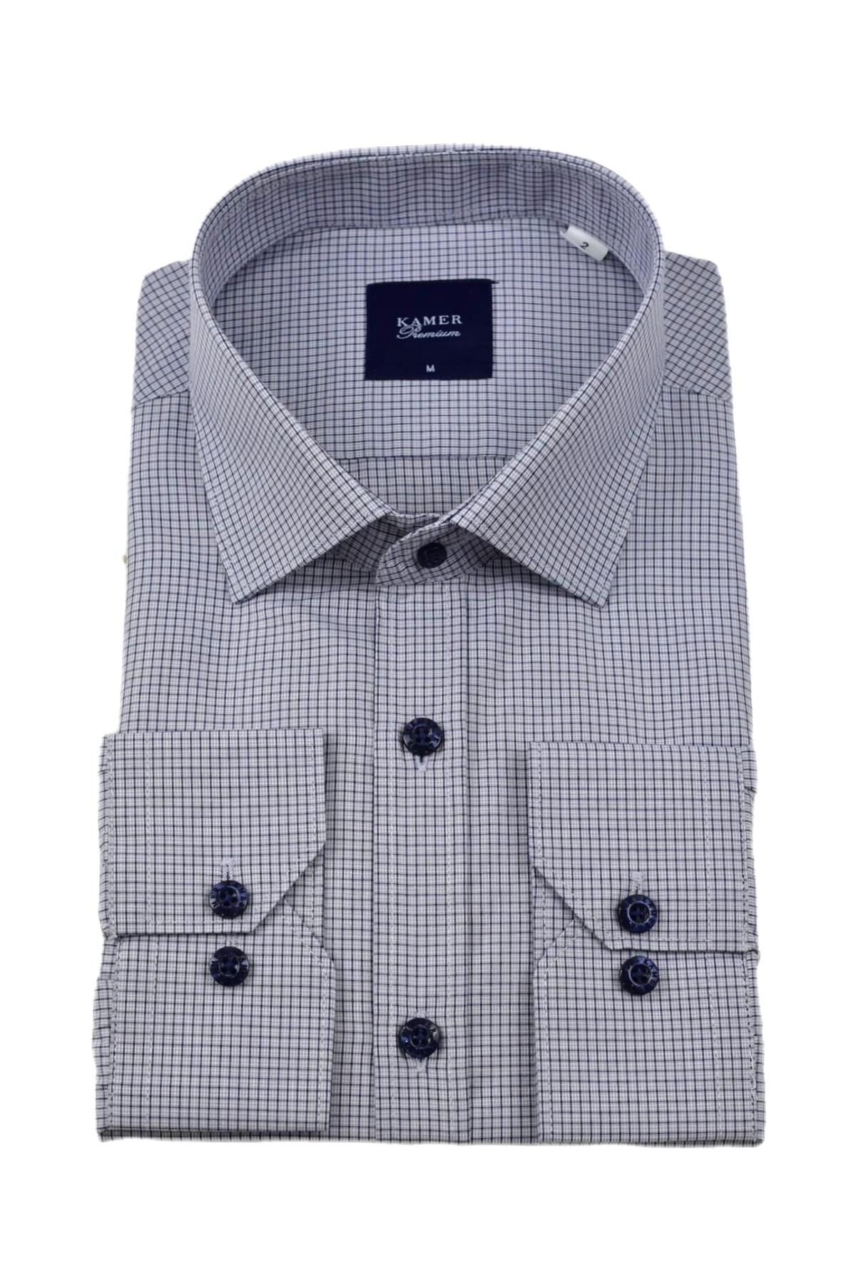 Erkek Klasik Piti Kare Uzun Kol Gömlek 3759 BGL-ST04398