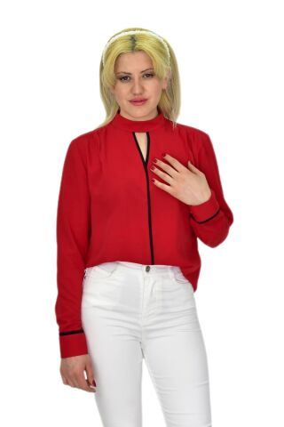 Kadın Kırmızı Bluz BGL-ST03715 KIRMIZI - 36
