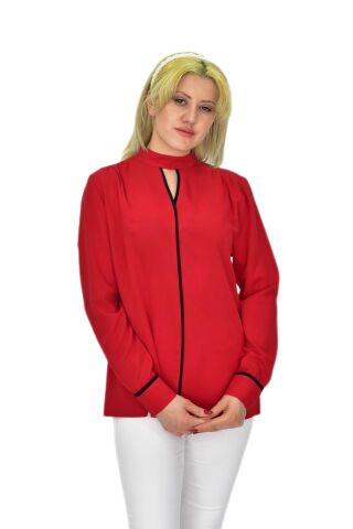 Kadın Kırmızı Bluz BGL-ST03715 KIRMIZI - 36