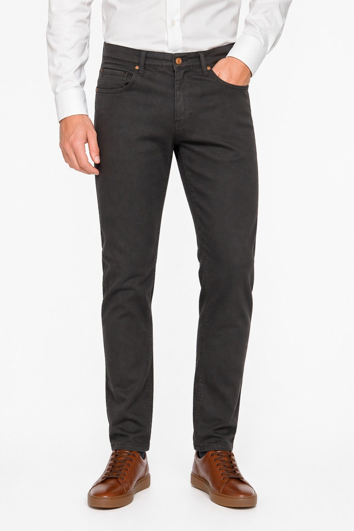Erkek Comfort Fit 5 Cep Kanvas Pantolon BGL-ST05359 KAHVE - 36