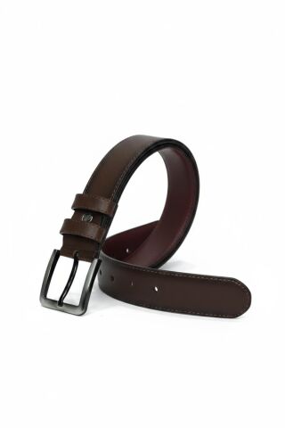 Erkek Suni Deri Kemer Kanvas Pantolon İçin BGL-ST05164 KAHVE - 130 CM