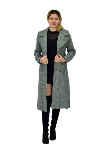 Kadın Pıtırcık Uzun Kaşe Kaban BGL-ST04121 YEŞİL - 40