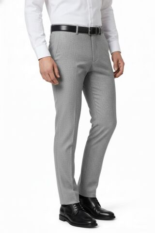 Erkek Regular Fit  Kumaş Pantolon Likra Kumaş BGL-ST05032 GRİ - 46