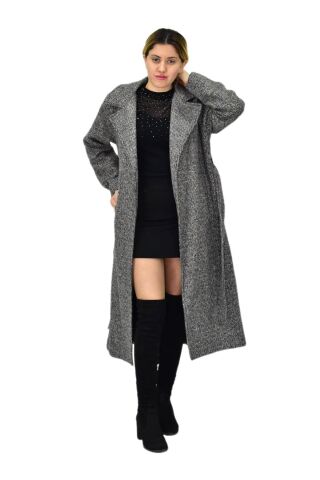 Kadın Pıtırcık Uzun Kaşe Kaban BGL-ST04120 BEJ - S