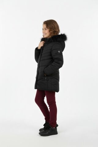 Kız Çocuk Kapüşonlu Mont BGL-ST04886 SİYAH - 14 YAŞ