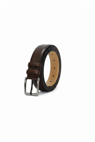 Erkek Suni Deri Kemer Kumaş Pantolon İçin BGL-ST05163 KAHVE - 130 CM