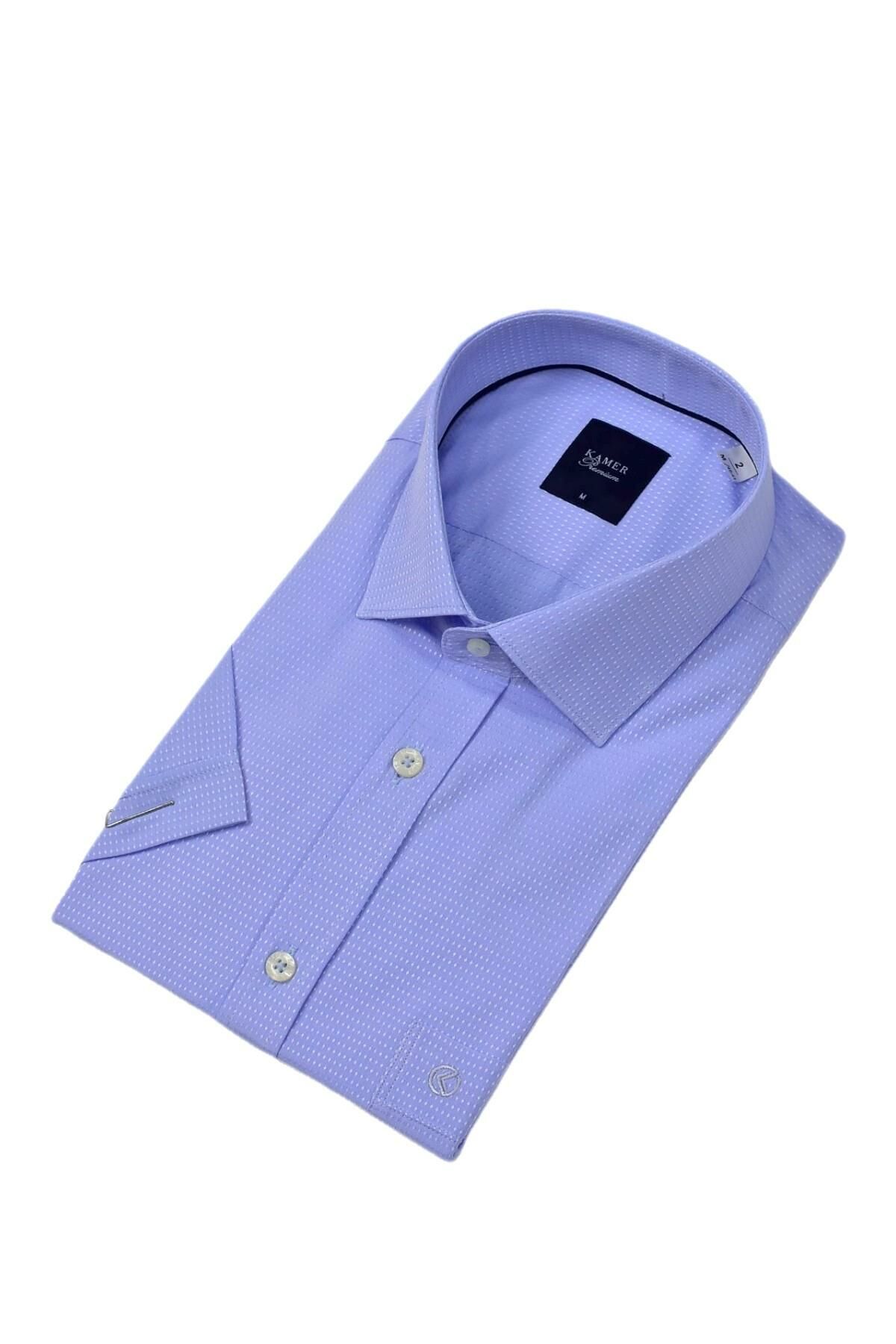 Erkek Klasik Armürlü Kısa Kol Gömlek 9398 BGL-ST04572