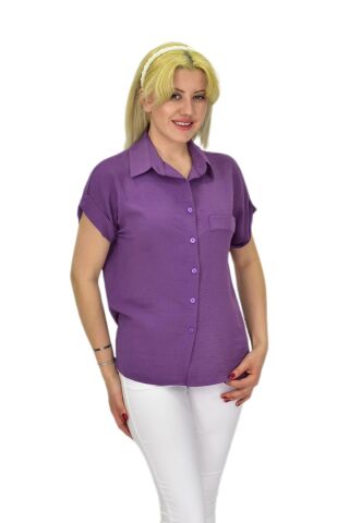 Kadın Ayrobin Kısa Kol Gömlek BGL-ST03696