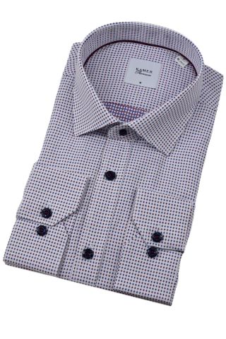 Erkek Klasik Puantiyeli Uzun Kol Gömlek 3596 BGL-ST04402