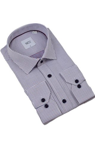 Erkek Klasik Puantiyeli Uzun Kol Gömlek 3596 BGL-ST04402