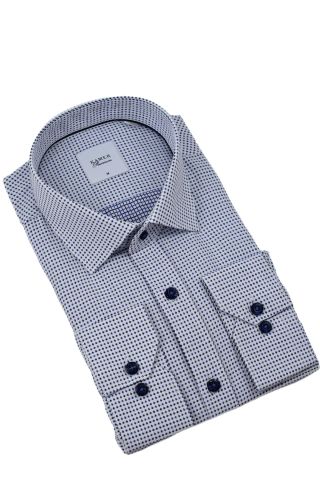 Erkek Klasik Puantiyeli Uzun Kol Gömlek 3596 BGL-ST04402