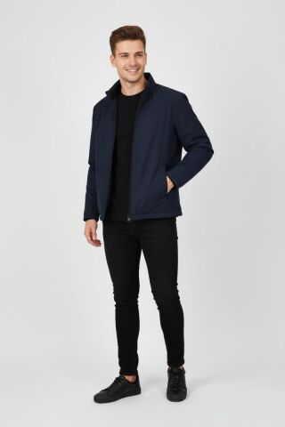 Erkek Hakim Yaka İçi Polarlı Spor Mont 99546 BGL-ST04879 LACİVERT - L