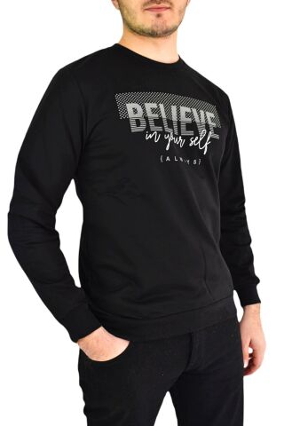 Erkek Sıfır Yaka Sweat Belıeve BGL-ST01724