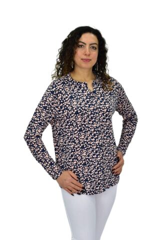 Kadın Uzun Kol Düğmeli Bluz BGL-ST04683