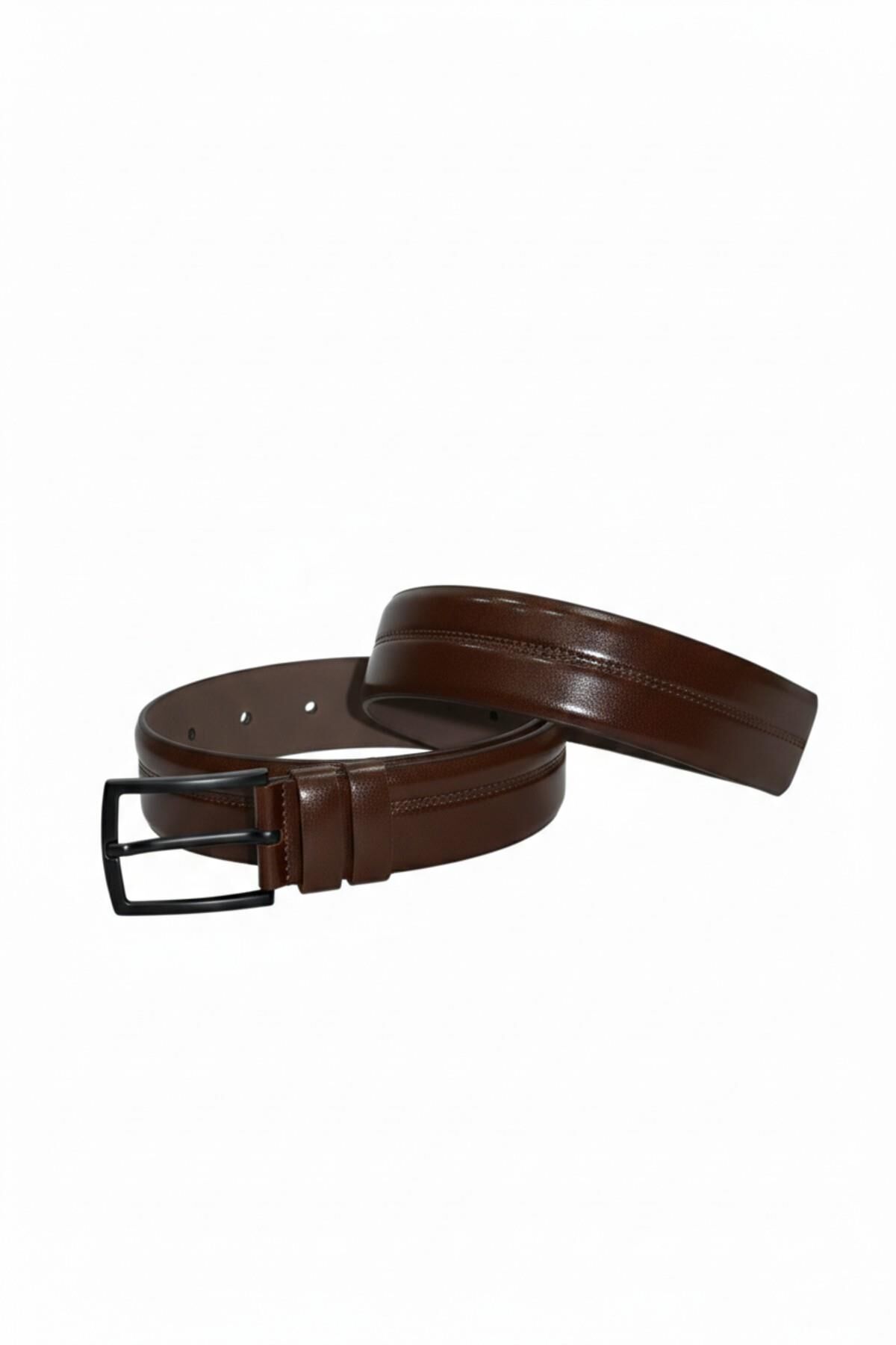 Erkek Suni Deri Kemer Kumaş Pantolon İçin BGL-ST05160 KAHVE - 120 CM