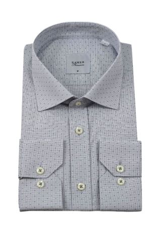 Erkek Klasik Puantiyeli Uzun Kol Gömlek 3512 BGL-ST04403