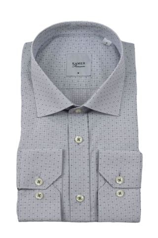 Erkek Klasik Puantiyeli Uzun Kol Gömlek 3512 BGL-ST04403